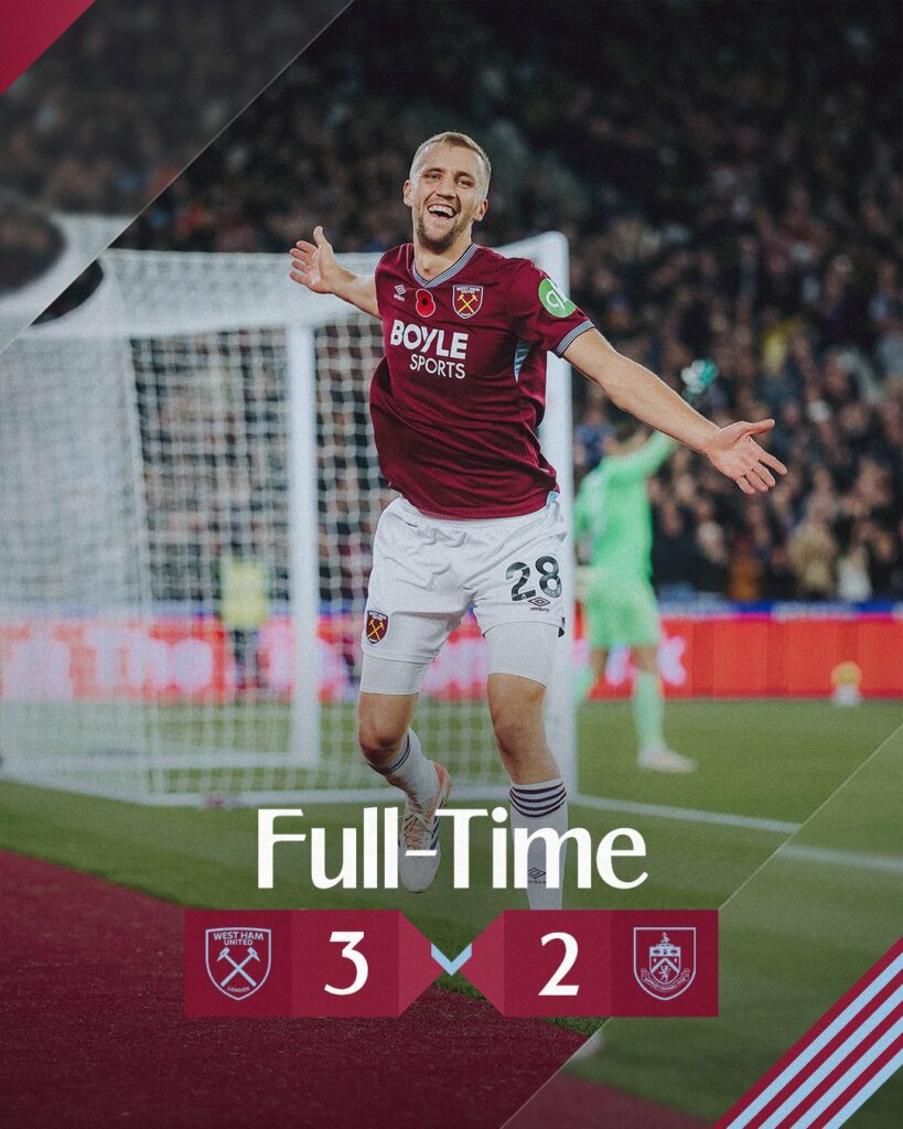 West Ham – Burnley 3-2